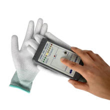 ISO CE Certified Production Cleanroom Antistatic ESD Coated PU Grey Gloves